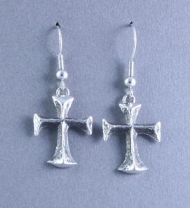 Silver-Cross-Earrings